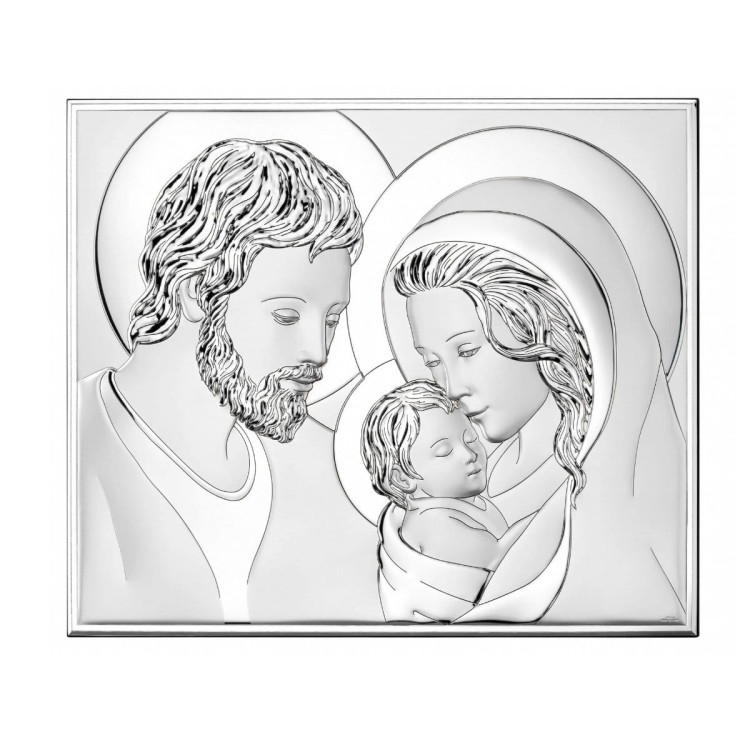 Srebrny obraz Święta Rodzina 26x21,5 cm włoskie wykonanie.jpg