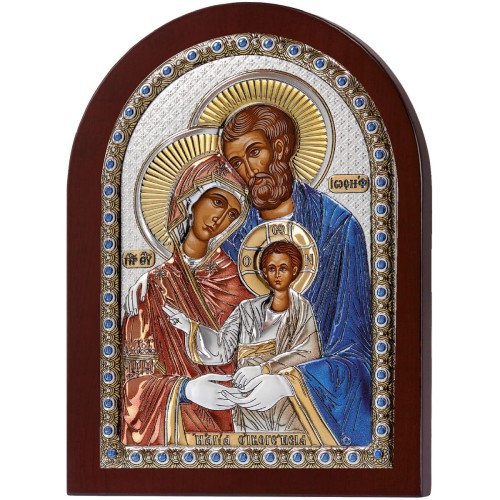 Srebrna ikona Święta Rodzina 23x33 cm Golden Seal włoska.jpg