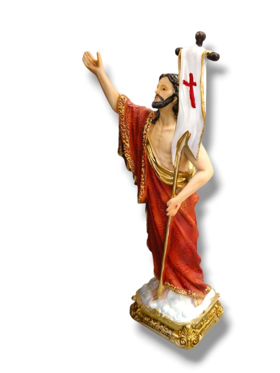 Jezus Zmartwychwstały chorągiew krzyż w dłoni.jpg