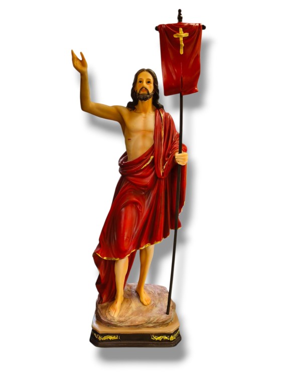 Figura procesyjna Jezus Zmartwychwstały 2430 g żywica odporna..jpg