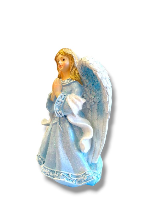 Prestiżowa figura Aniołka 23 cm niebieska z białym i brokatem.jpg