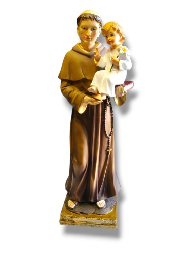 Figura religijna Święty Antoni 41,5 cm kwadratowa złota podstawa.jpg