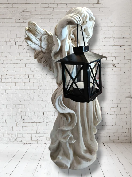 Metalowa lampa z wkładem w komplecie figura 40 cm.jpg