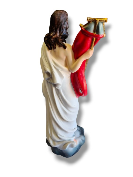 Figura sakralna Jezus Zmartwychwstały 30 cm – eleganckie detale twarzy, zdjęcia mojego autorstwa.jpg