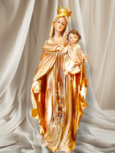 Matka Boża Szkaplerzna 2122 g (2,12 kg) figura liturgiczna polyresin.jpg
