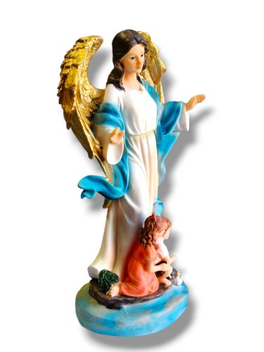 anioł opiekun dzieci figura religijna ręcznie malowana.jpg