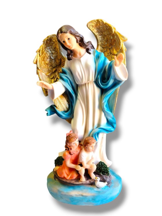 figura anioł z dziećmi prezent na chrzest komunie.jpg