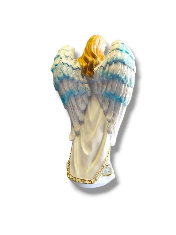 Anioł 30 cm figura włoska – widok tylni z pięknymi skrzydłami i detalami szaty.jpg