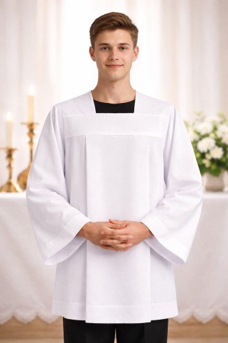 komża ministrancka biała dla ministranta strój liturgiczny.jpg