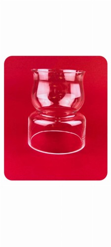 Osłona KN 12 szklana na świecę olejową – wysokość 16,3 cm, średnica 12,2–12,3 cm