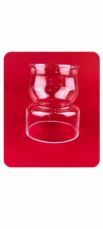 Osłona KN 12 szklana na świecę olejową – wysokość 16,3 cm, średnica 12,2–12,3 cm