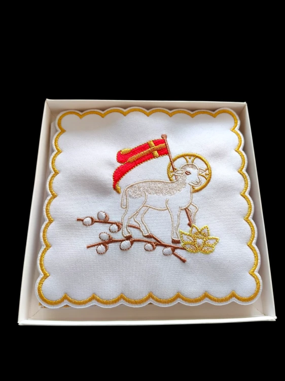 Palka liturgiczna haftowana z wkładem usztywniającym