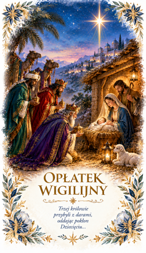 Opłatki wigilijne 3 duże i 2 małe w komplecie, świeże grube opłatki z wzorami religijnymi