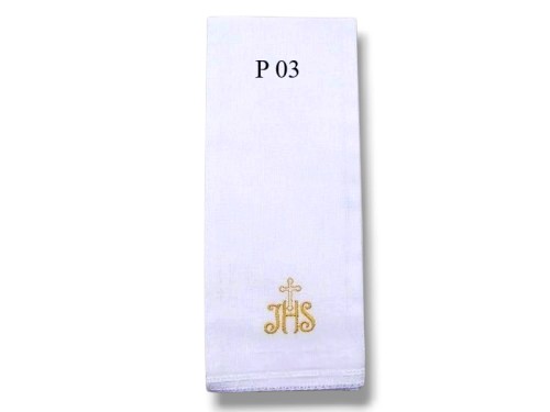 Puryfikaterz liturgiczny 48x30 cm 100% bawełna haft koronka