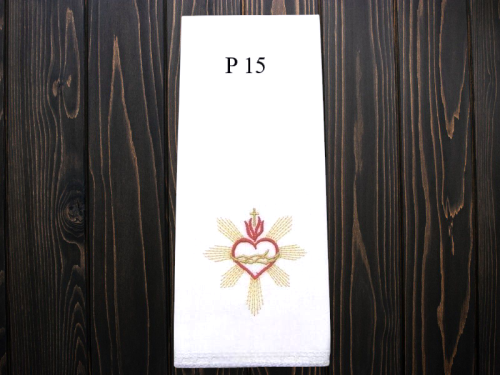 Puryfikaterz liturgiczny 48x30 cm 100% bawełna haft koronka