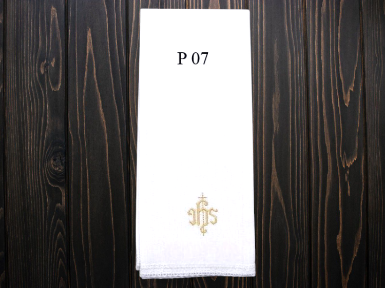 Puryfikaterz liturgiczny 48x30 cm 100% bawełna haft koronka